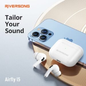 RIVERSONG Airfly L5 earbuds  ENC clear calls with touch control +- open up auto connect