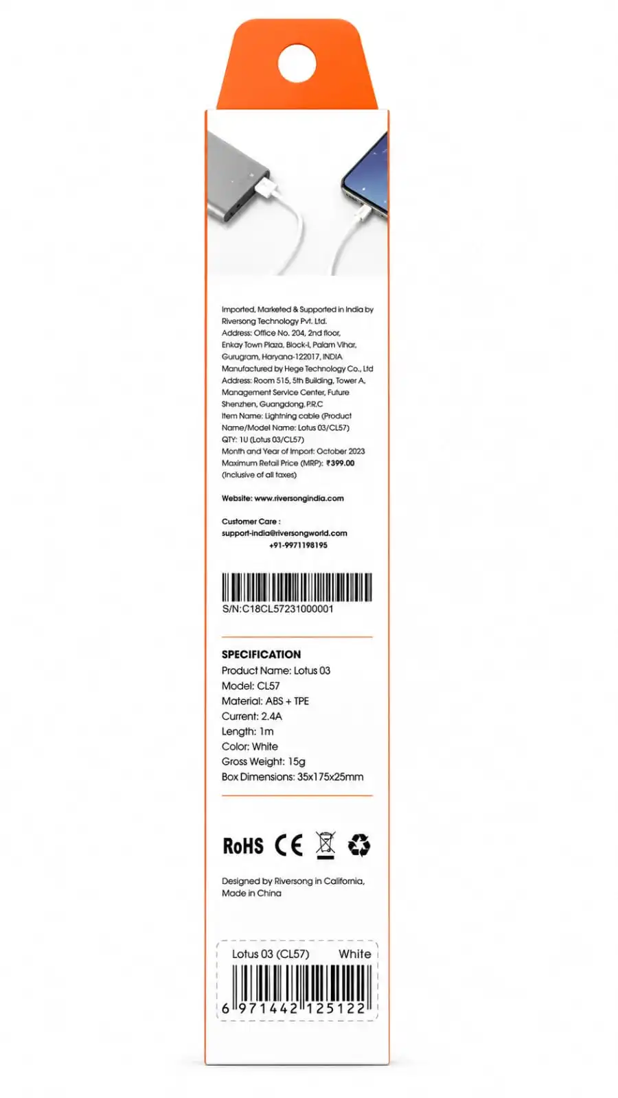 RIVERSONG LOTUS 03 IPHONE  USB ALL MODEL SUPPORT 2.4A +