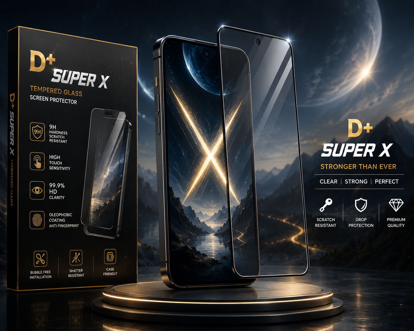 Premium quality tempered glass IPHONE 16+📲 HD clarity with powerful screen protection 🔒
