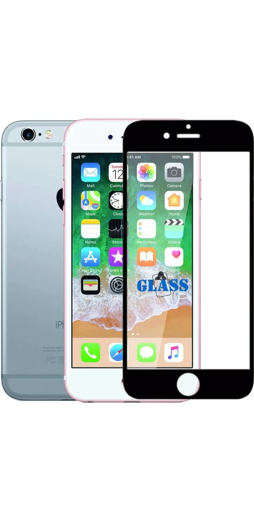 Super X Glass Tempered Super HD Quality For All Type Flat Display Model I phone 6+ I phone 7+ I phone 8+