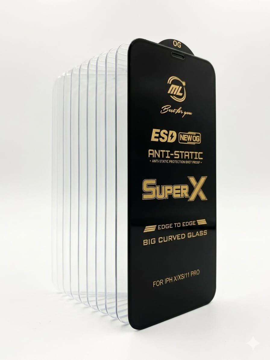 Super X Glass Tempered Super HD Quality For All Type Flat Display Model I Phone 11 pro max / xs max