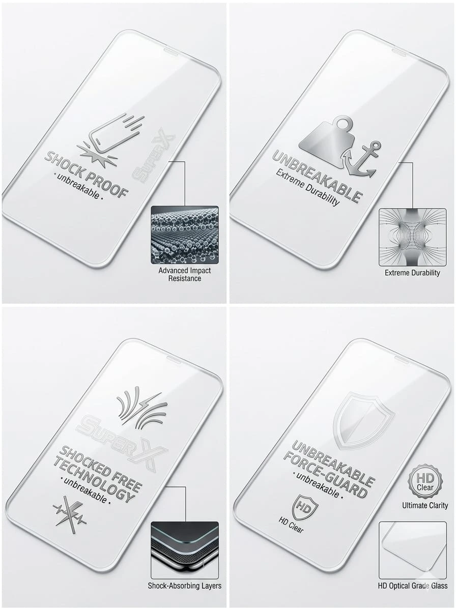 Super X Glass Tempered Super HD Quality For All Type Flat Display Model I Phone 11/ I Phone XR