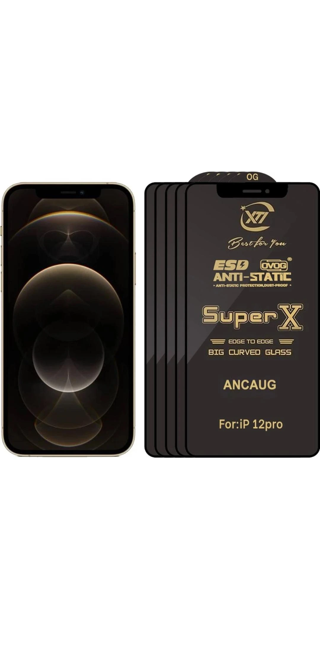 Super X Glass Tempered Super HD Quality For All Type Flat Display Model I Phone 12 / I Phone 12 pro