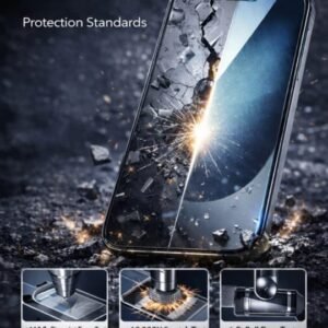 Premium tempered glass for i phone 17 pro max ultimate screen protection. Strong protection with crystal-clear clarity.