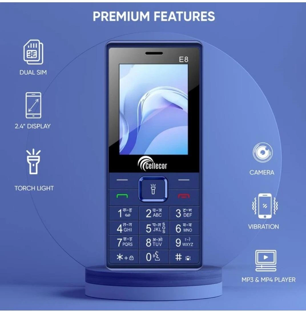 cellecor keypad E8 smart choice with big display, and long battery backup,