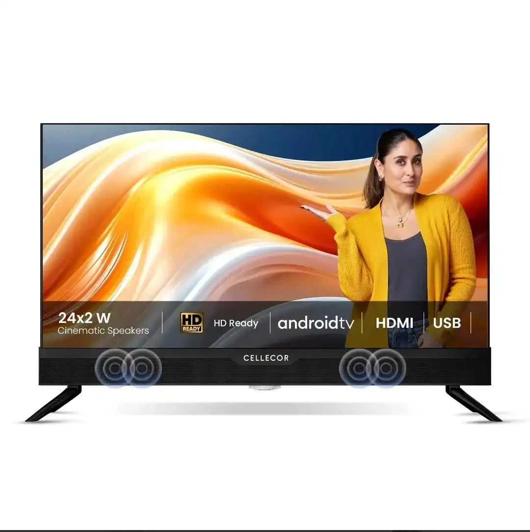 CELLECOR LED 32” FRAMELESS HD QLED TV | Bezel-Less Design SMART