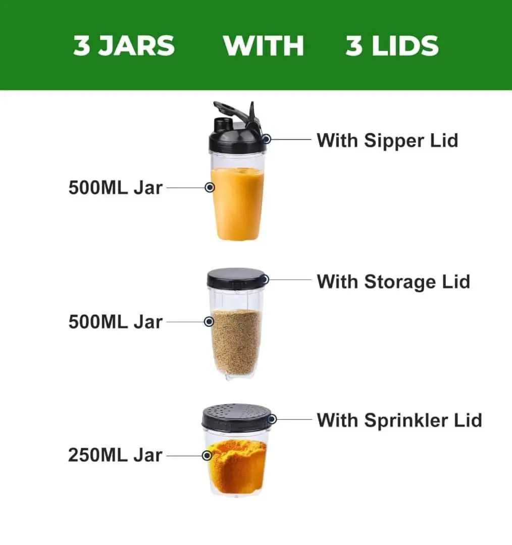 Blender Nutri Blender 1100w Mixer Grinder (EK-2305) 2 Jars Black