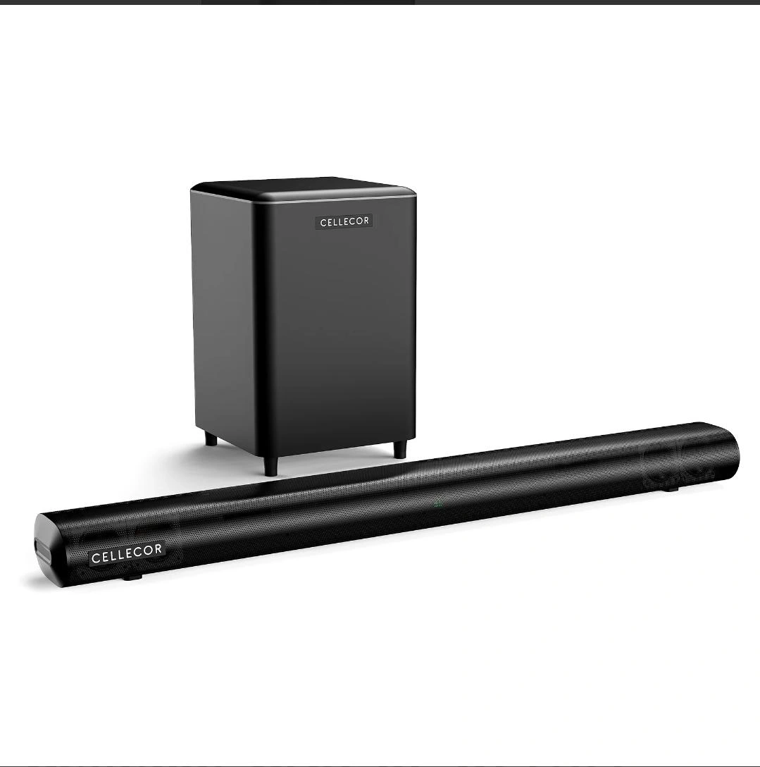 Cellecor CBS-02 Ultra Bar 2.1 Channel Soundbar with Subwoofer, 200W
