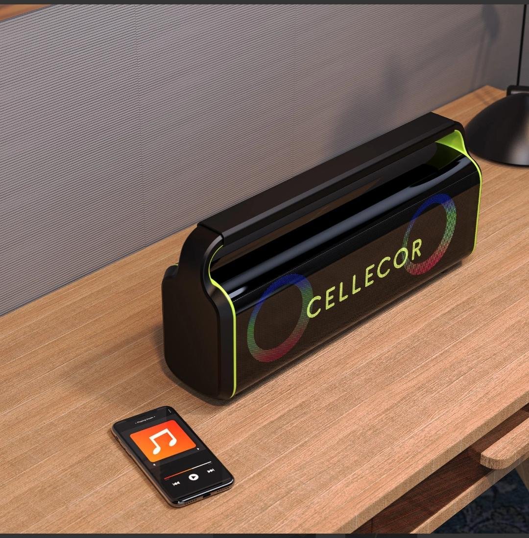 Cellecor CBS-04 Thunder Wireless Speaker with 120W RMS Output comes with 12 hours Playback Time