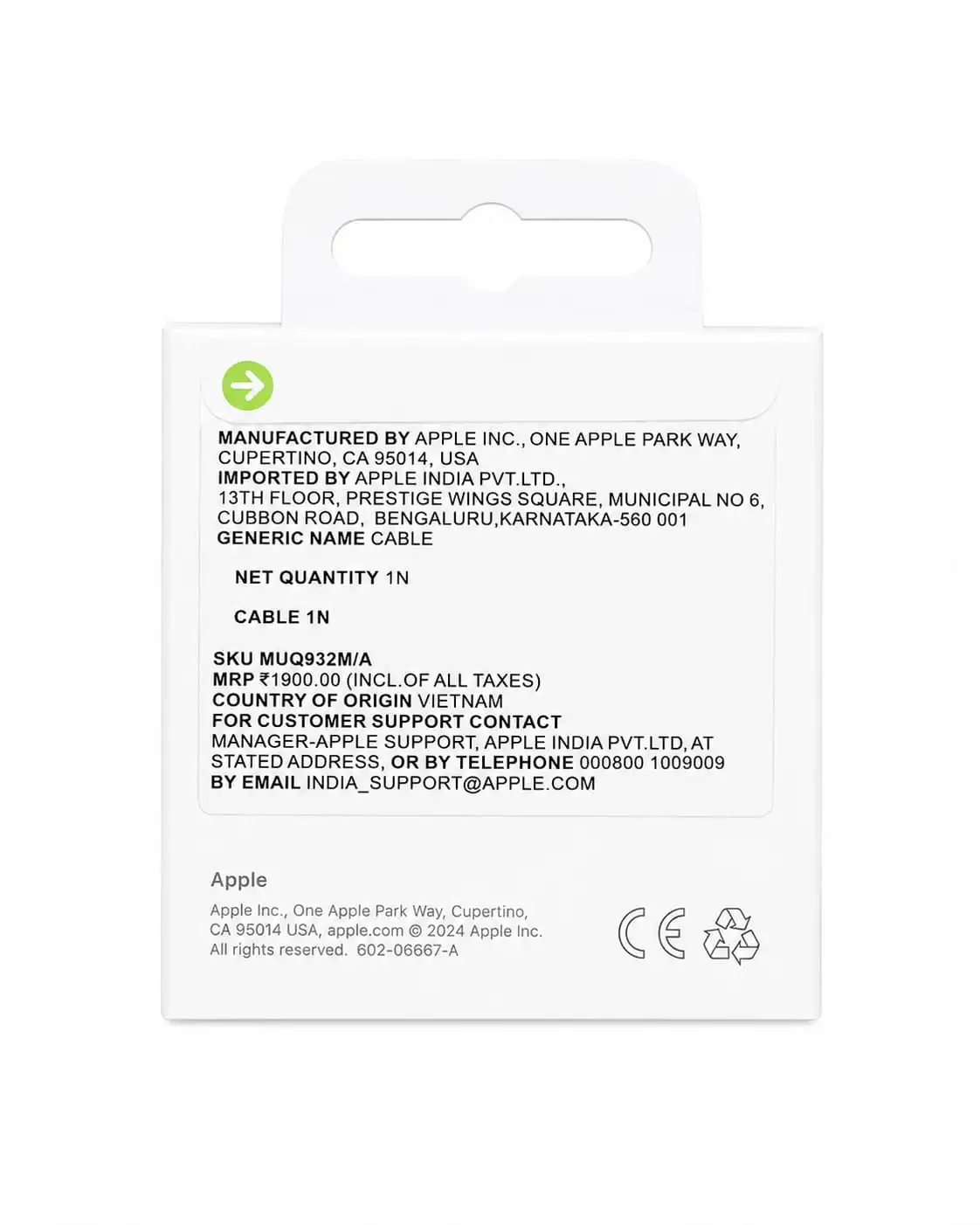 Apple Connect your device with Lightning connector to your USB-C to lightning cable (1 meter)