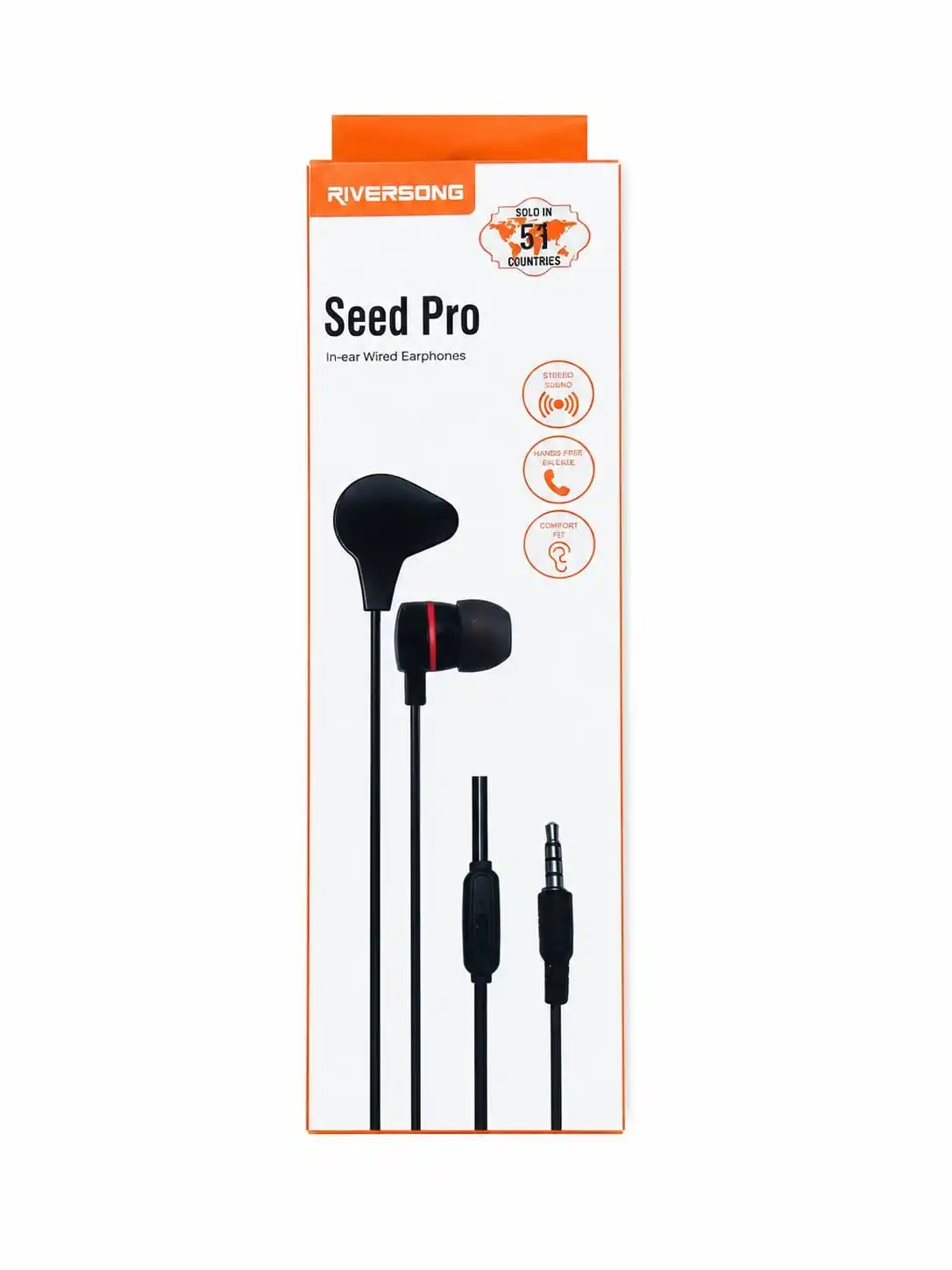RIVERSONG SEED PRO STREAO SOUND HAND-FREE CALLING WITH COMFORT FIT