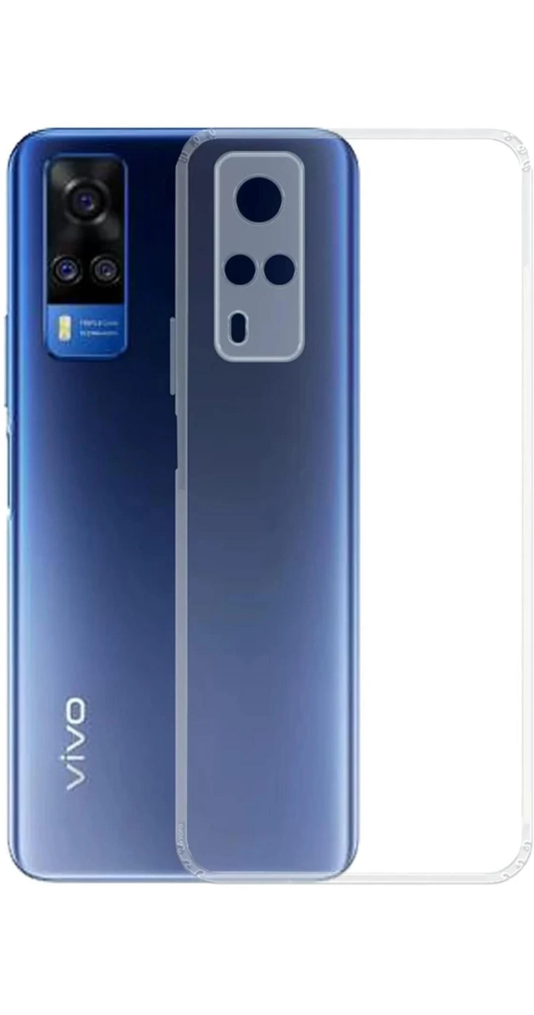 Vivo Y53s, 360 Degree Protection | Protective Design Transparent Back For Vivo Y53s (Black, Camera Bump Protector,