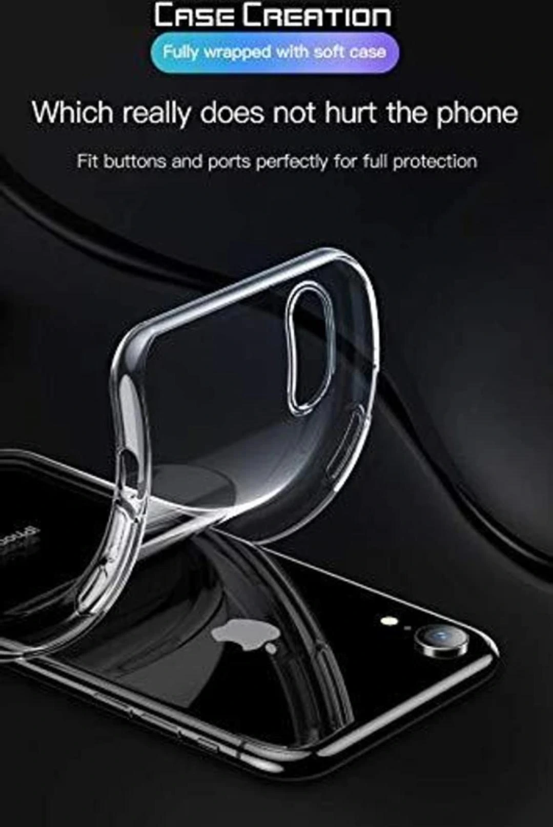 Vivo Y53s, 360 Degree Protection | Protective Design Transparent Back For Vivo Y53s (Black, Camera Bump Protector,