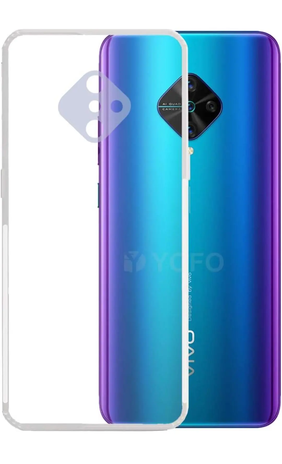 Transparent Crystal Clear Back Cover for Vivo S1 Pro | Shockproof Soft TPU Case