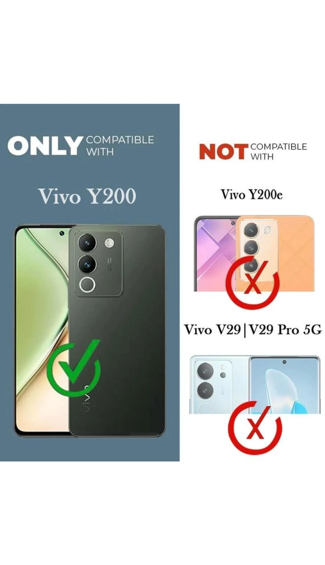 Y200 5G Bumper Case Back Cover Clear Thin Soft Case for Vivo Y200 5G - Transparent