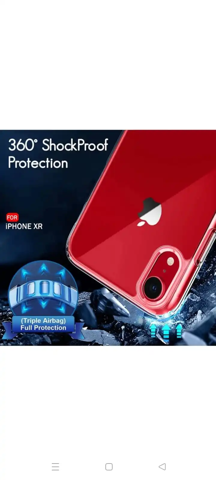 iPhone XR Clear Case | Soft Flexible Slim-Fit | Full Body 360 Protection Shock Proof TPU Back Cover (Transparent)