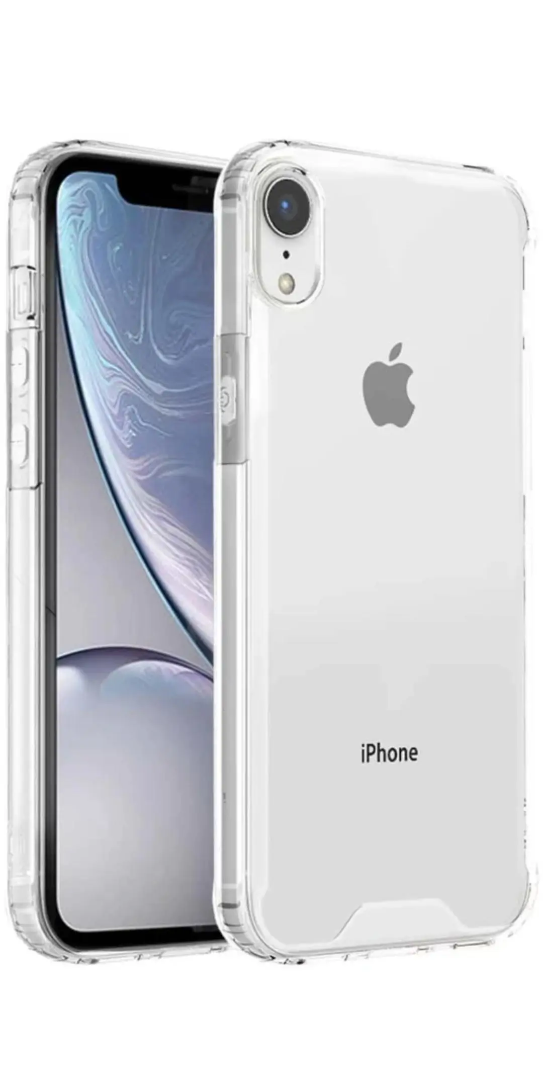 iPhone XR Clear Case | Soft Flexible Slim-Fit | Full Body 360 Protection Shock Proof TPU Back Cover (Transparent)