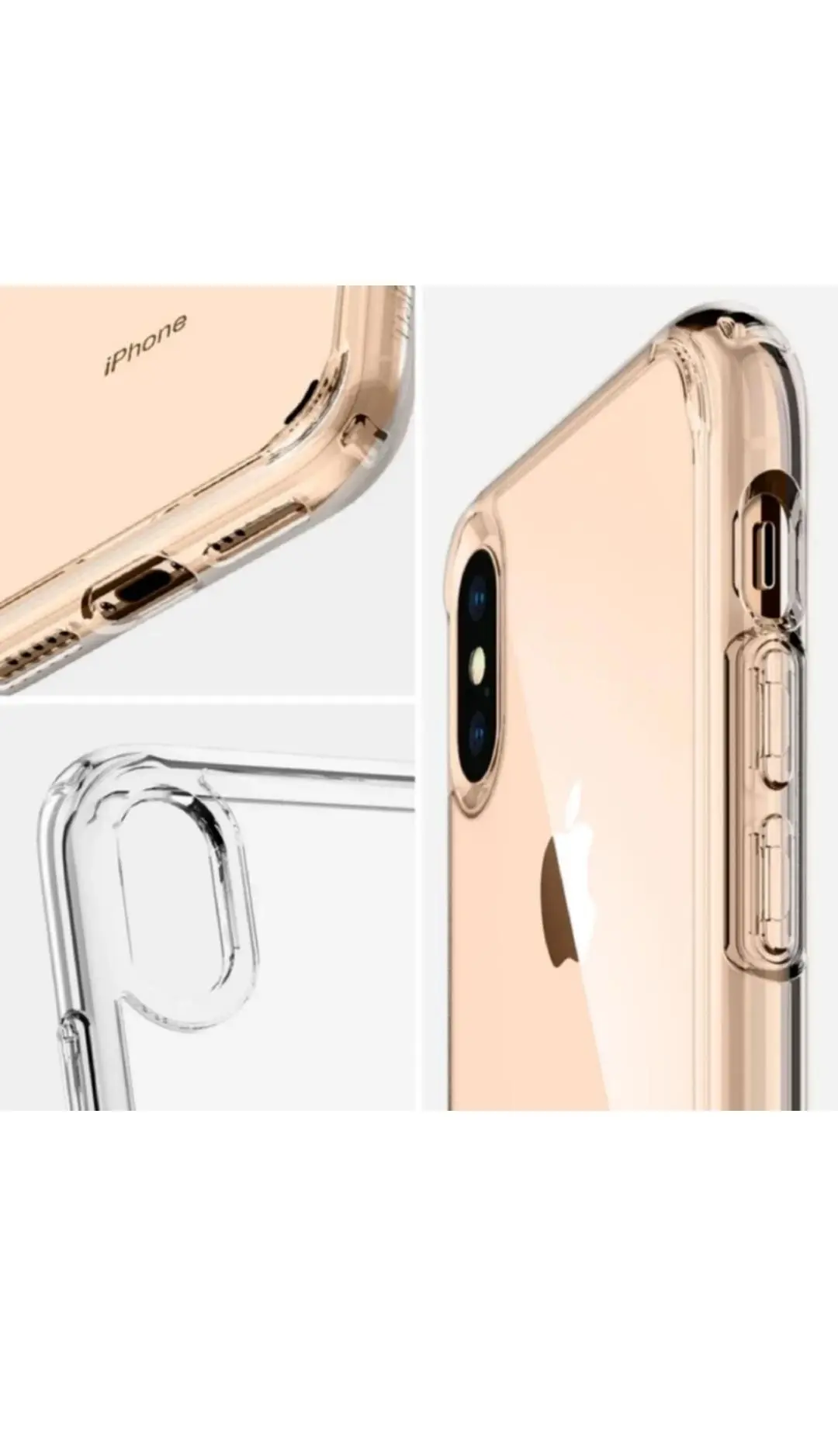 iPhone Xs Max Clear Case | Soft Flexible Slim-Fit | Full Body 360 Protection Shock Proof TPU Back Cover (Transparent)