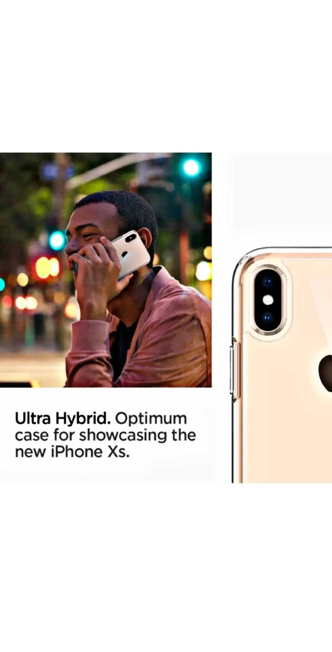 iPhone Xs Max Clear Case | Soft Flexible Slim-Fit | Full Body 360 Protection Shock Proof TPU Back Cover (Transparent)