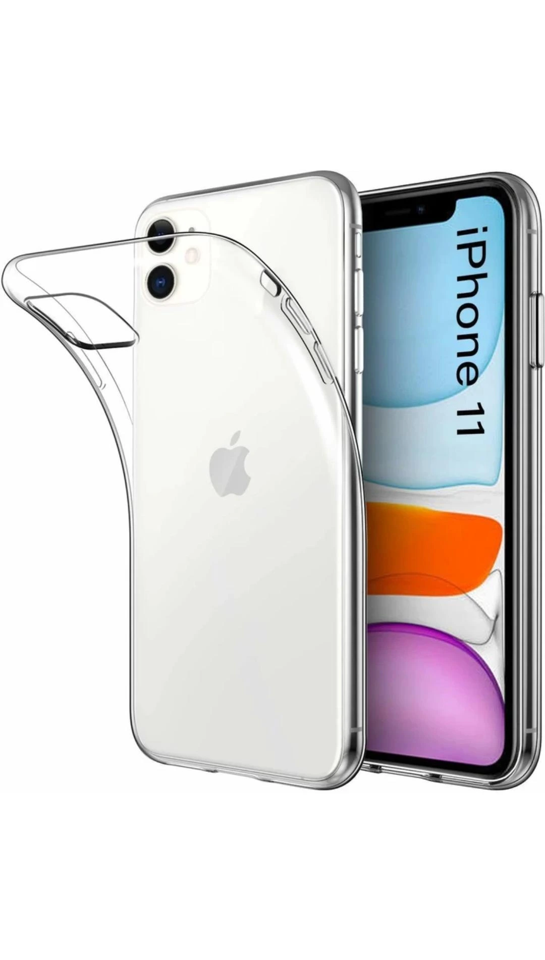 iPhone 11 Clear Case | Soft Flexible Slim-Fit | Full Body 360 Protection Shock Proof TPU Back Cover (Transparent)