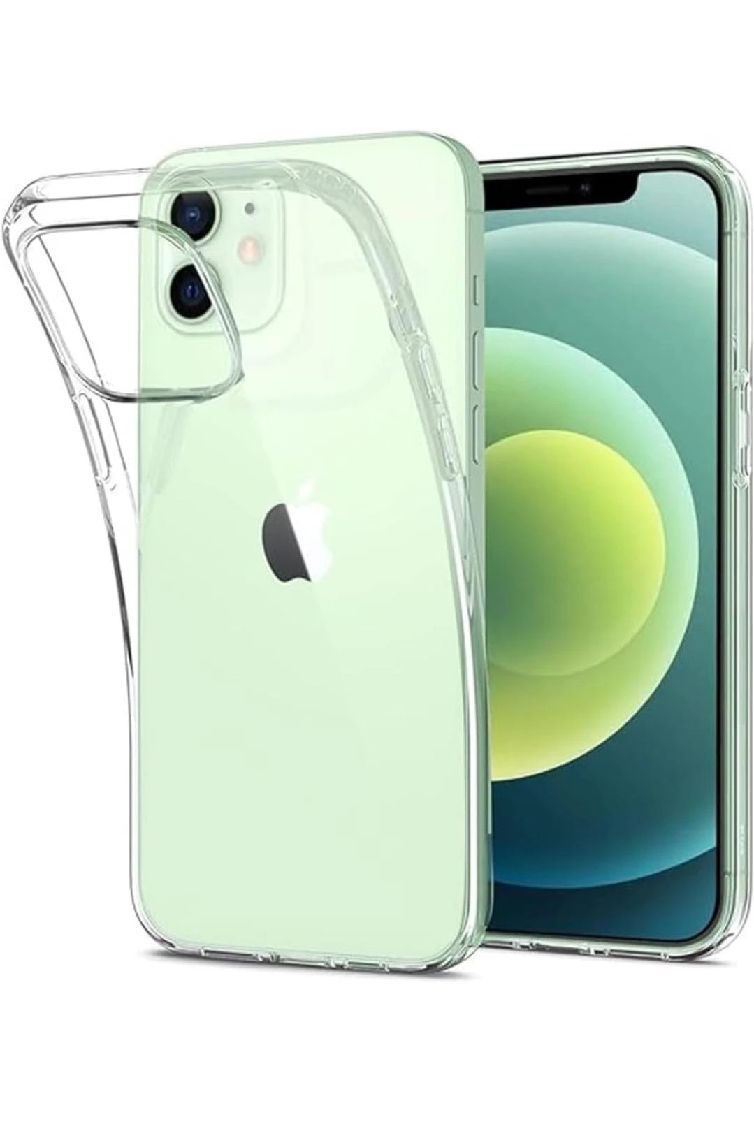 iPhone 12 Clear Case | Soft Flexible Slim-Fit | Full Body 360 Protection Shock Proof TPU Back Cover (Transparent)