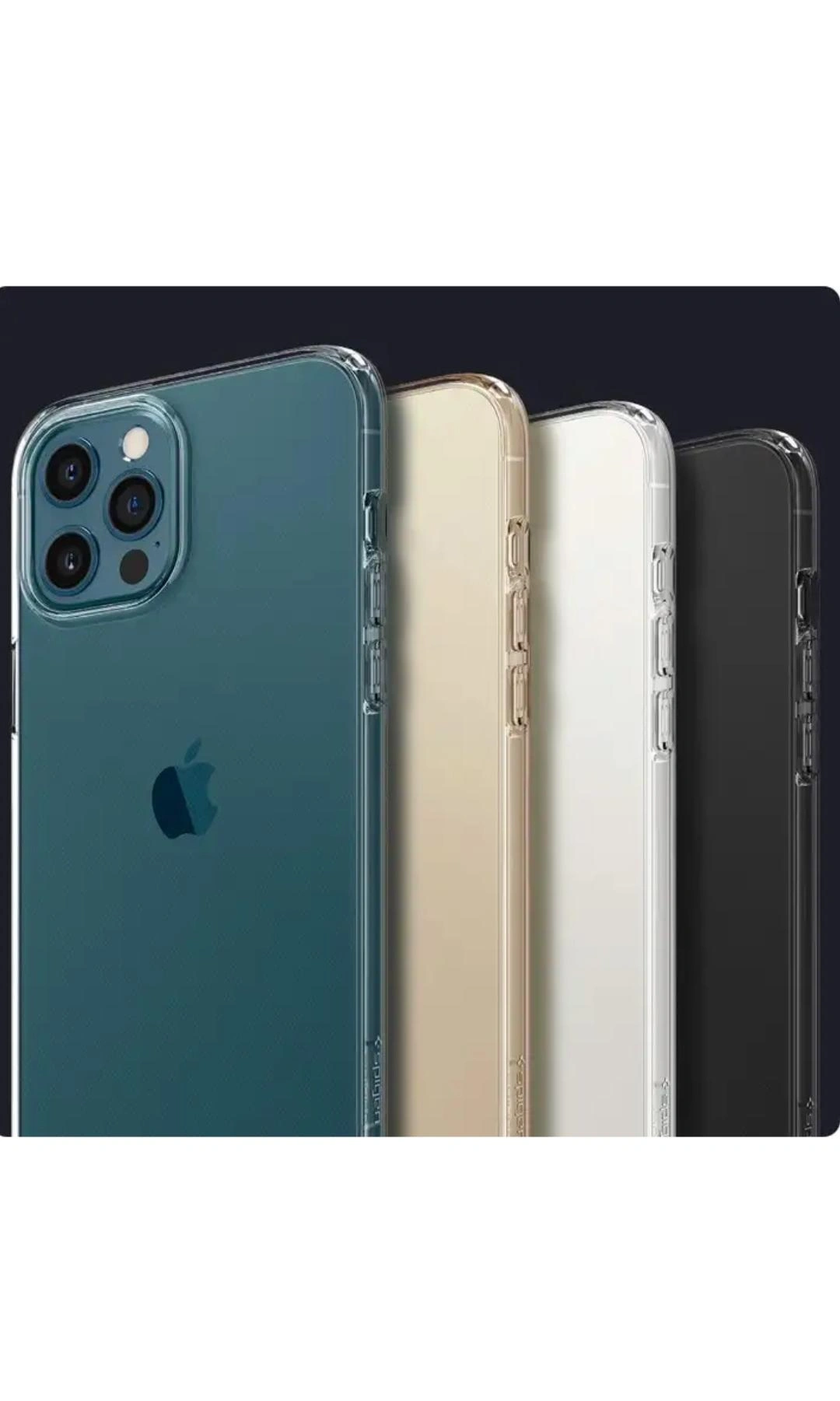 iPhone 12 promax Clear Case | Soft Flexible Slim-Fit | Full Body 360 Protection Shock Proof TPU Back Cover (Transparent)