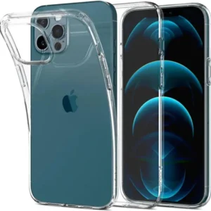 iPhone 12 promax Clear Case | Soft Flexible Slim-Fit | Full Body 360 Protection Shock Proof TPU Back Cover (Transparent)