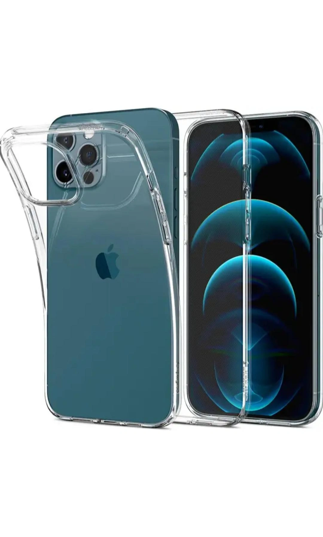 iPhone 12 promax Clear Case | Soft Flexible Slim-Fit | Full Body 360 Protection Shock Proof TPU Back Cover (Transparent)