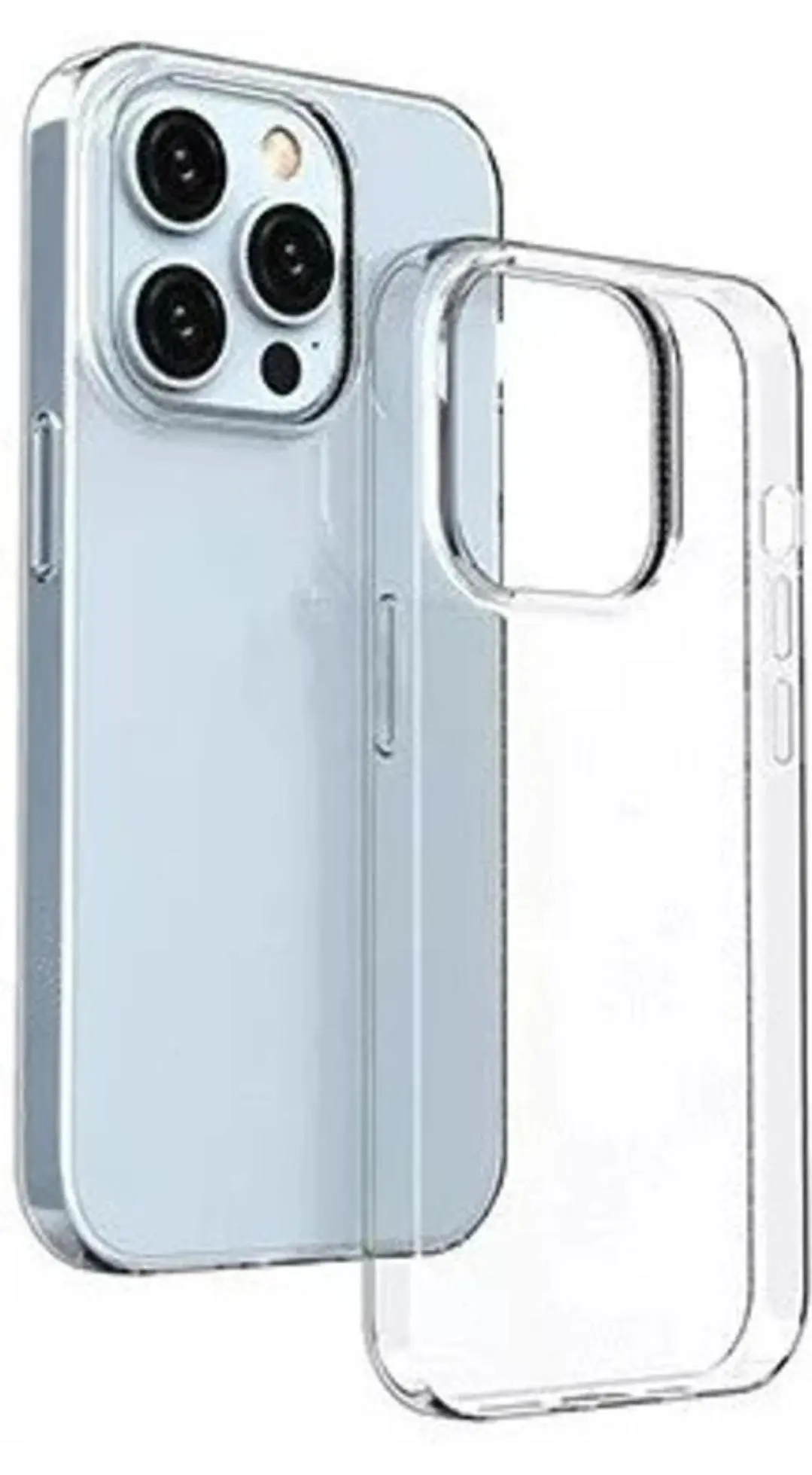 I phone 14 Pro Max (Transparent, Camera Bump Protector)