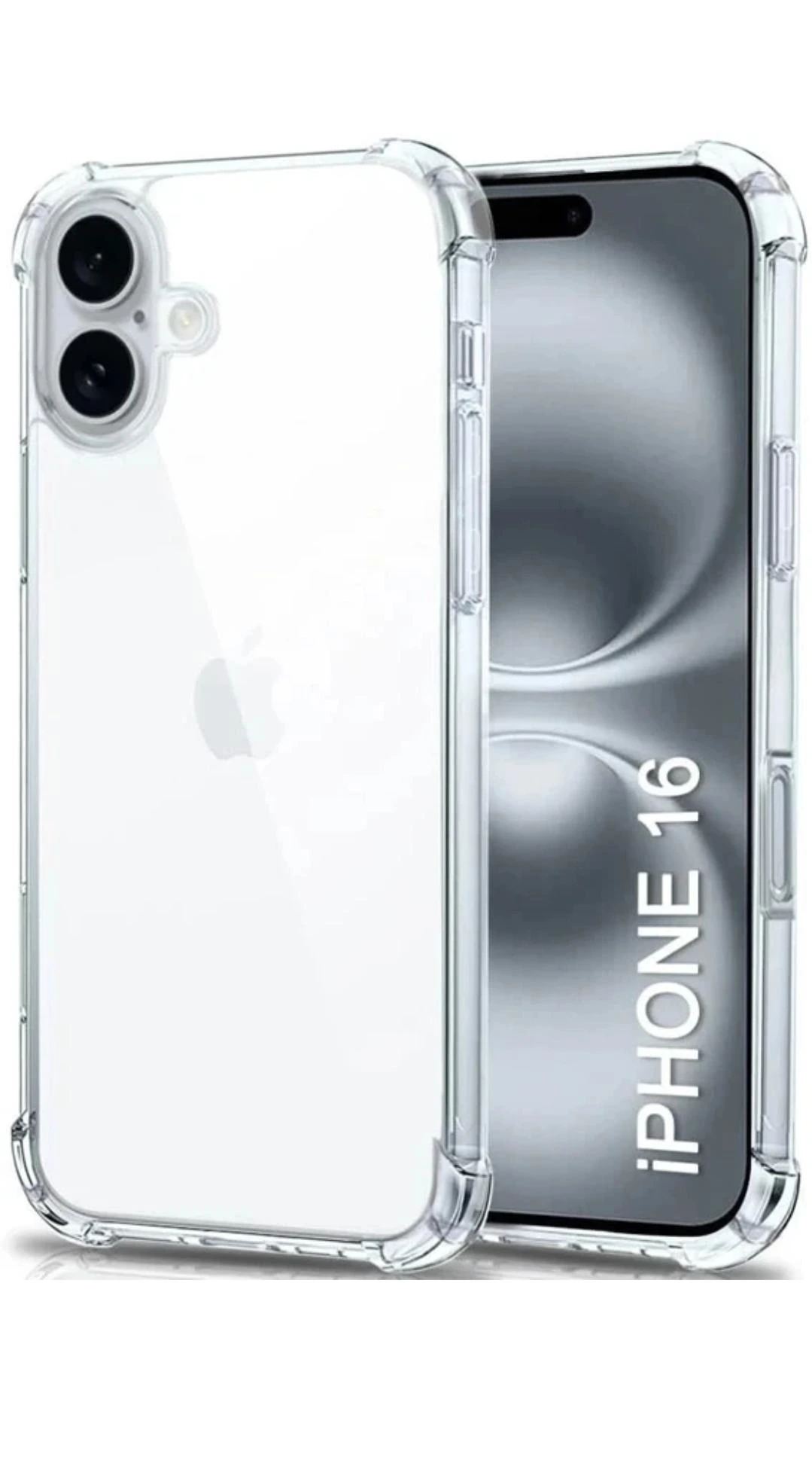 Case Cover Compatible with iPhone 16 Case Clear Transparent Shockproof Protective Phone Soft Silicone Slim Cover for iPhone16 (Transparent)