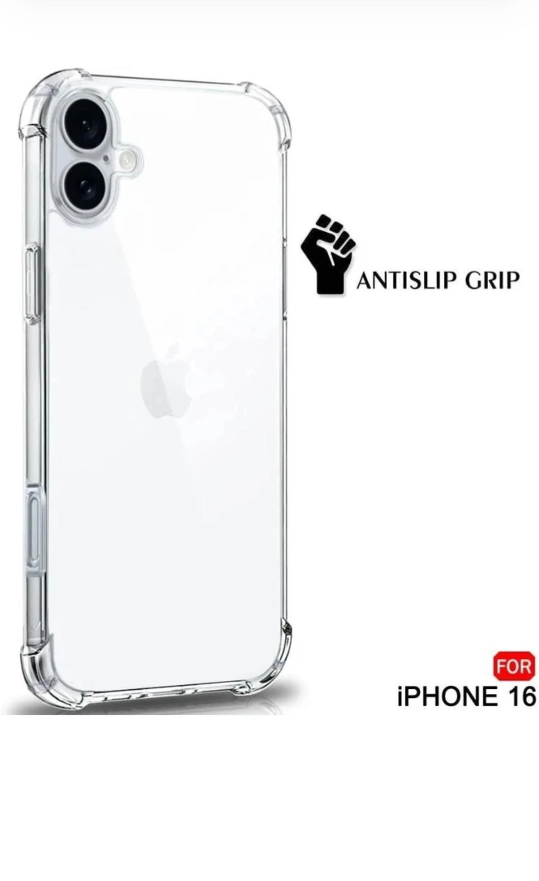 Case Cover Compatible with iPhone 16 Case Clear Transparent Shockproof Protective Phone Soft Silicone Slim Cover for iPhone16 (Transparent)