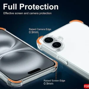 Case Cover Compatible with iPhone 16 Case Clear Transparent Shockproof Protective Phone Soft Silicone Slim Cover for iPhone16 (Transparent)