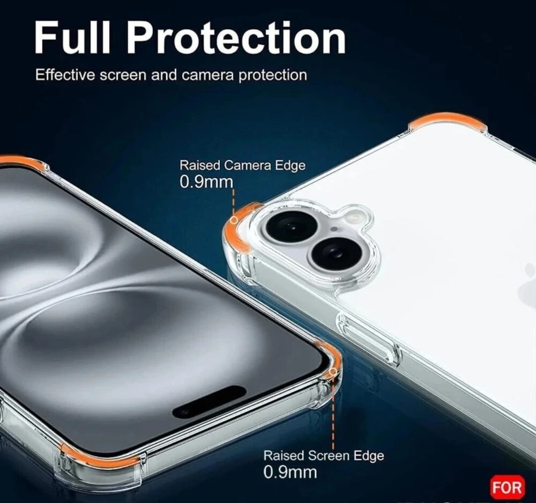 Case Cover Compatible with iPhone 16 Case Clear Transparent Shockproof Protective Phone Soft Silicone Slim Cover for iPhone16 (Transparent)