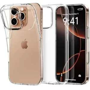 iPhone 16 Pro Max, Clear Transparent, Durable Hybrid Structure – Polycarbonate + TPU | Crystal Clear