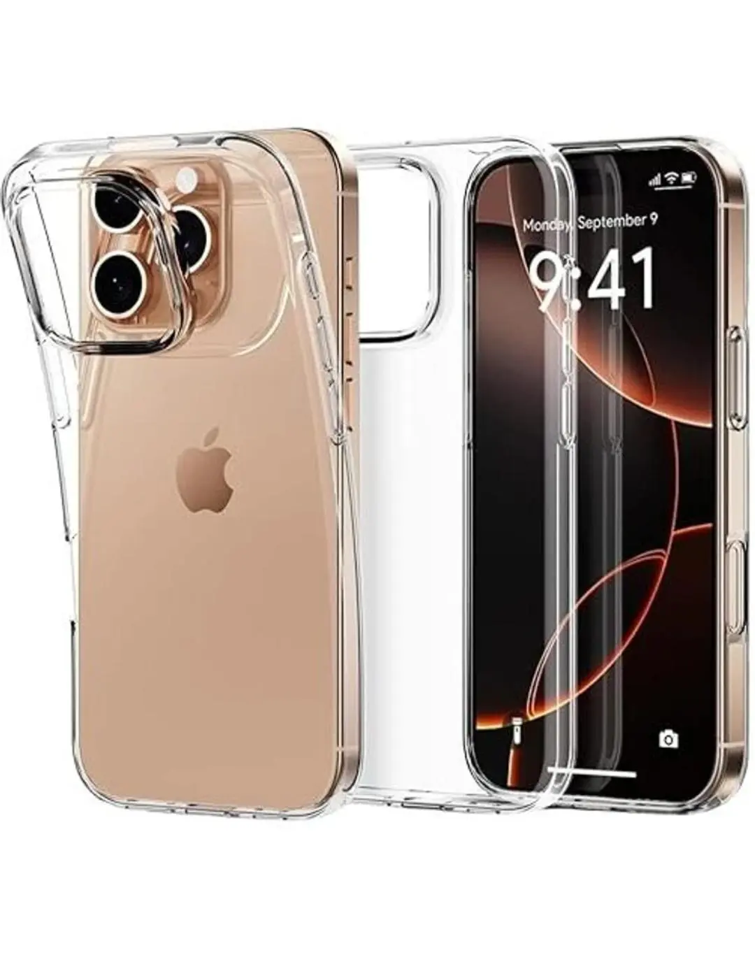 iPhone 16 Pro Max, Clear Transparent, Durable Hybrid Structure - Polycarbonate + TPU | Crystal Clear