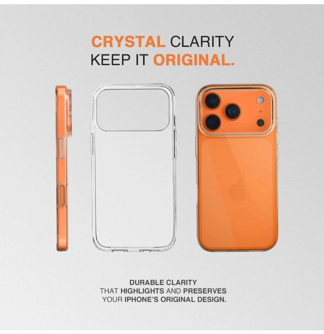 iPhone 17 Pro Case Clear Transparent Shockproof Protective Phone Soft Silicone Slim Cover for iPhone 17 Pro (Transparent)