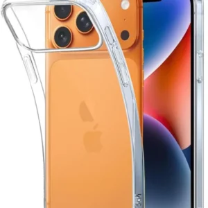 iPhone 17 Pro Case Clear Transparent Shockproof Protective Phone Soft Silicone Slim Cover for iPhone 17 Pro (Transparent)