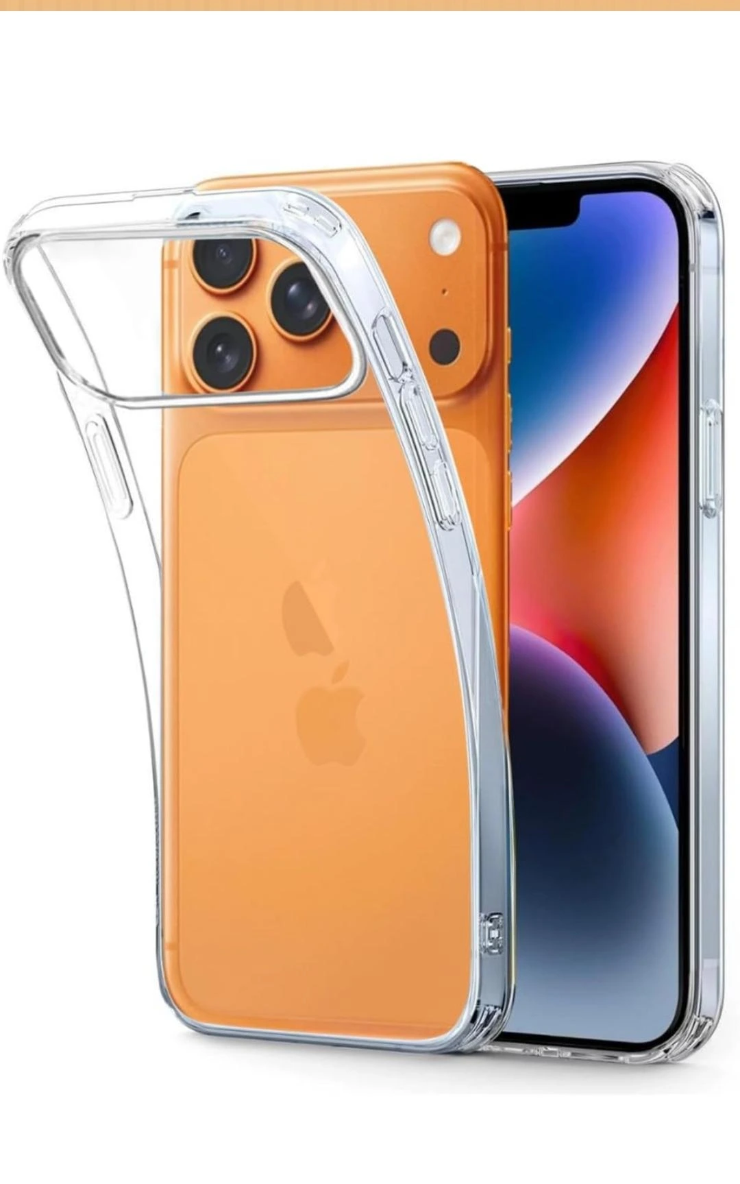 iPhone 17 Pro Case Clear Transparent Shockproof Protective Phone Soft Silicone Slim Cover for iPhone 17 Pro (Transparent)