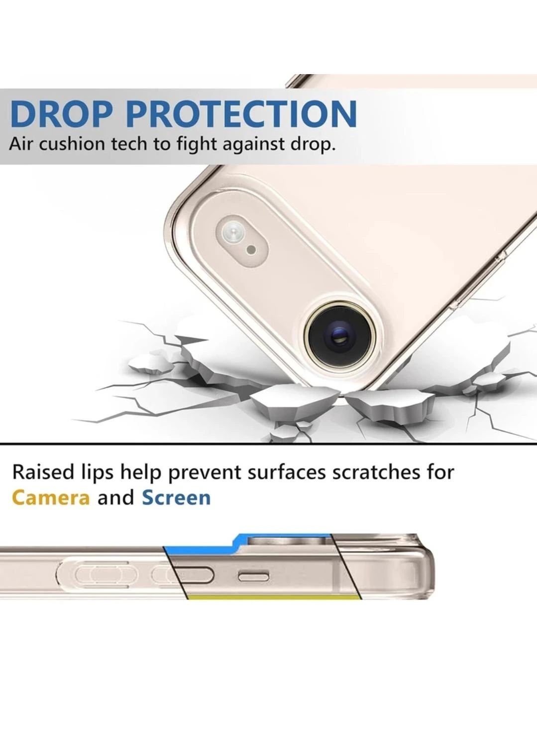elago for iPhone 17 Air Case, Crystral Clear Case, PC + TPU Hybrid Technology, Ultra Slim, Raised Camera Protection, Durable Scratch-Resistant, Shockproof Protective Cover, 6.6 inch