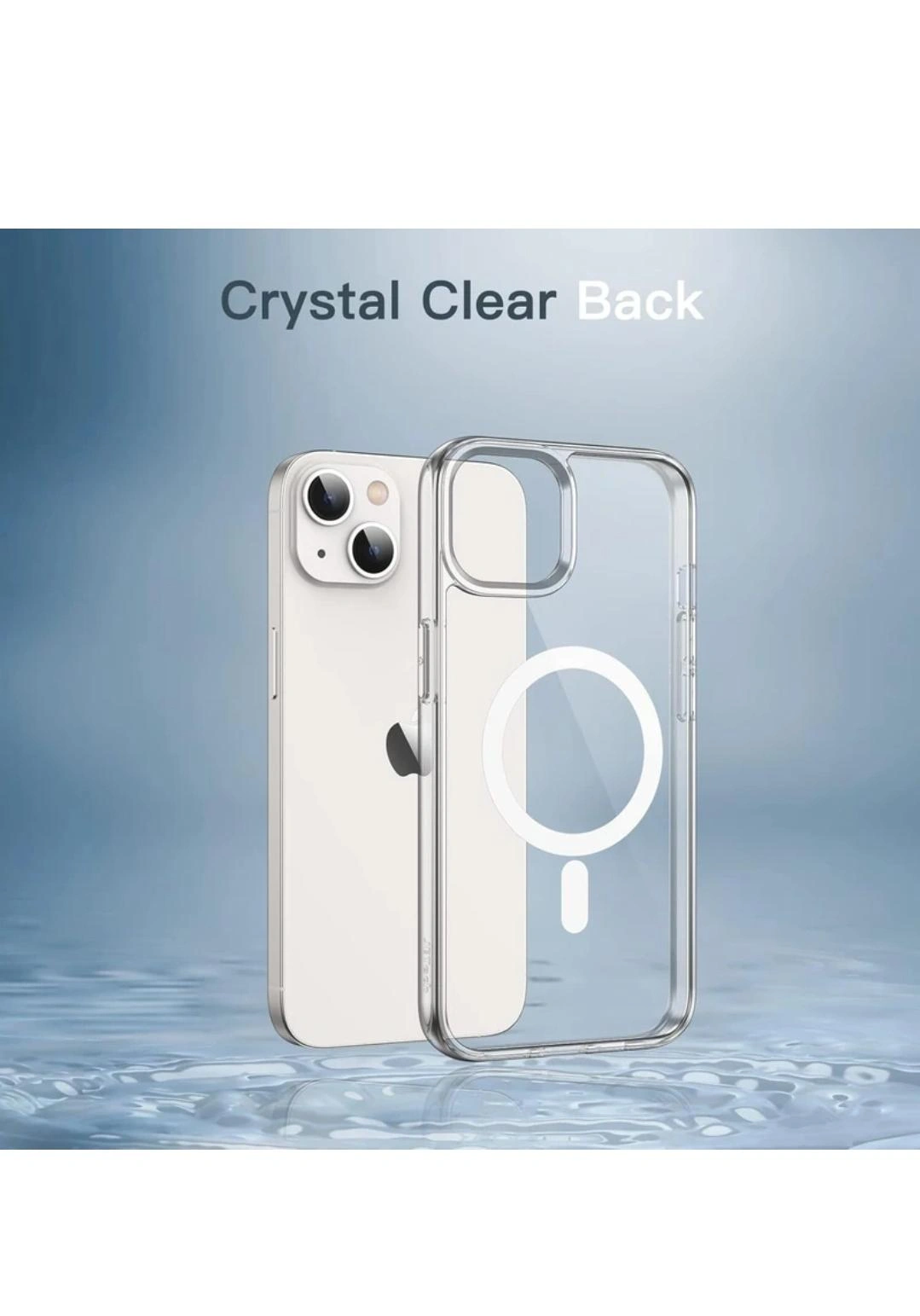 IC Case iPhone 14/iPhone 13 Case, Compatible with MagSafe,Anti Yellow, Shockproof Military-Grade Protection, Scratch-Resistant Back, Magnetic Phone Case for iPhone 14/iPhone 13, Classic Hybrid Case, Clear