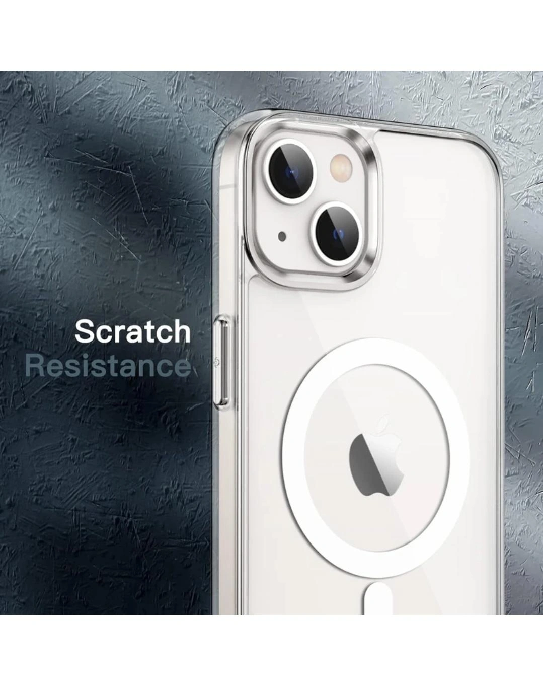 IC Case iPhone 14/iPhone 13 Case, Compatible with MagSafe,Anti Yellow, Shockproof Military-Grade Protection, Scratch-Resistant Back, Magnetic Phone Case for iPhone 14/iPhone 13, Classic Hybrid Case, Clear