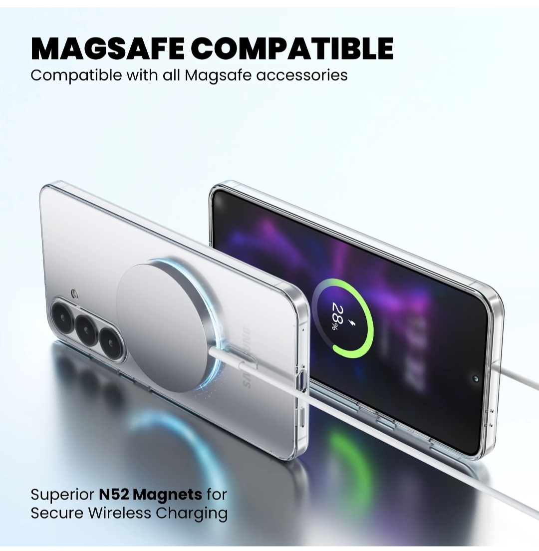 IC Protective Case for Galaxy S26 MagSafe Crystal Hard Case,Anti Yellow Technology TPU Case (Transparent, Thermoplastic Polyurethane,