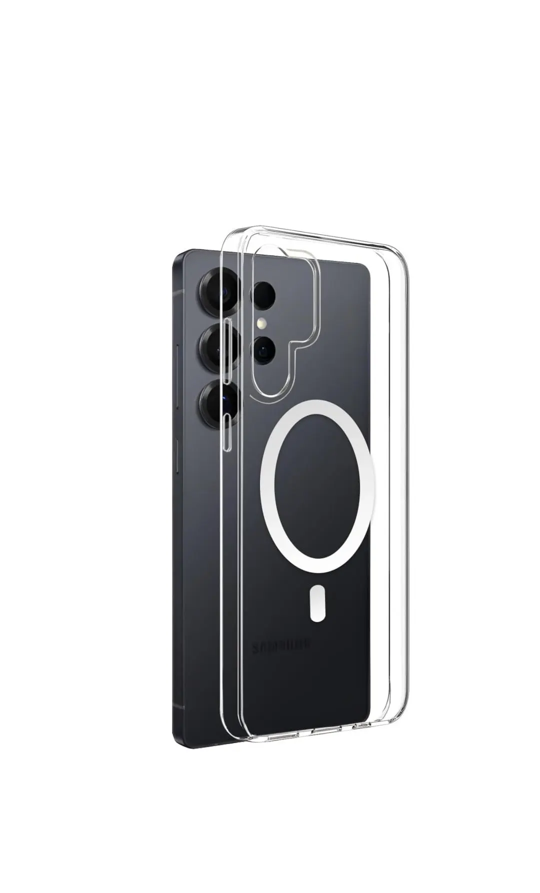 IC''Magnetic Cover Case for Samsung Galaxy S26 Ultra Compatible with MagSafe, Camera Lens Full Protection, Shockproof Protective Phone Cover, Anti-Scratch Clear Back (Clear)
