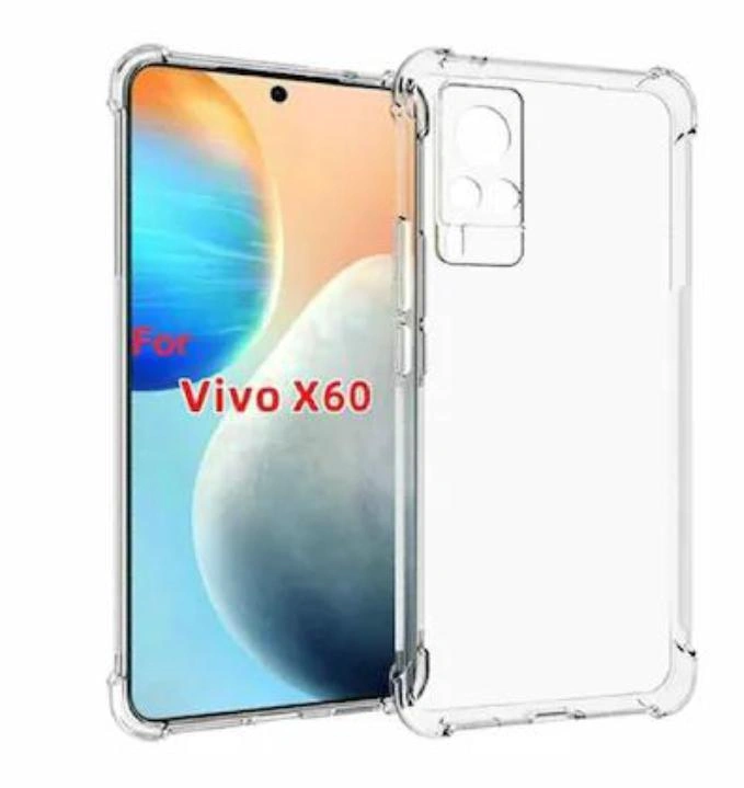 Back Cover Case for Vivo X60 (Transparent) Camera Protection with Dust Plug