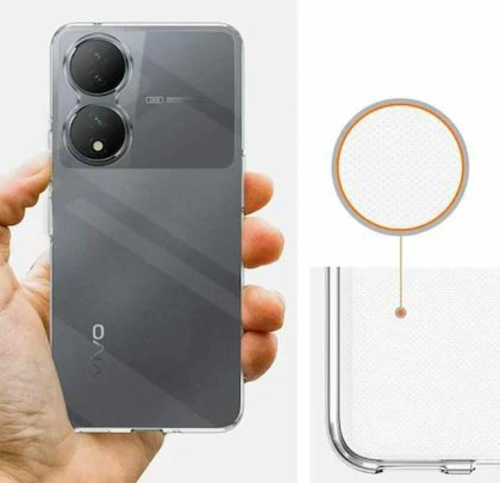 Back Cover for Vivo Y100 5G (Transparent, Shock Proof, Silicon,
