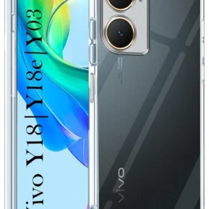 Transparent Crystal Clear Back Cover for Vivo Y03 – Y18 – Y18e | Shockproof Soft TPU Case