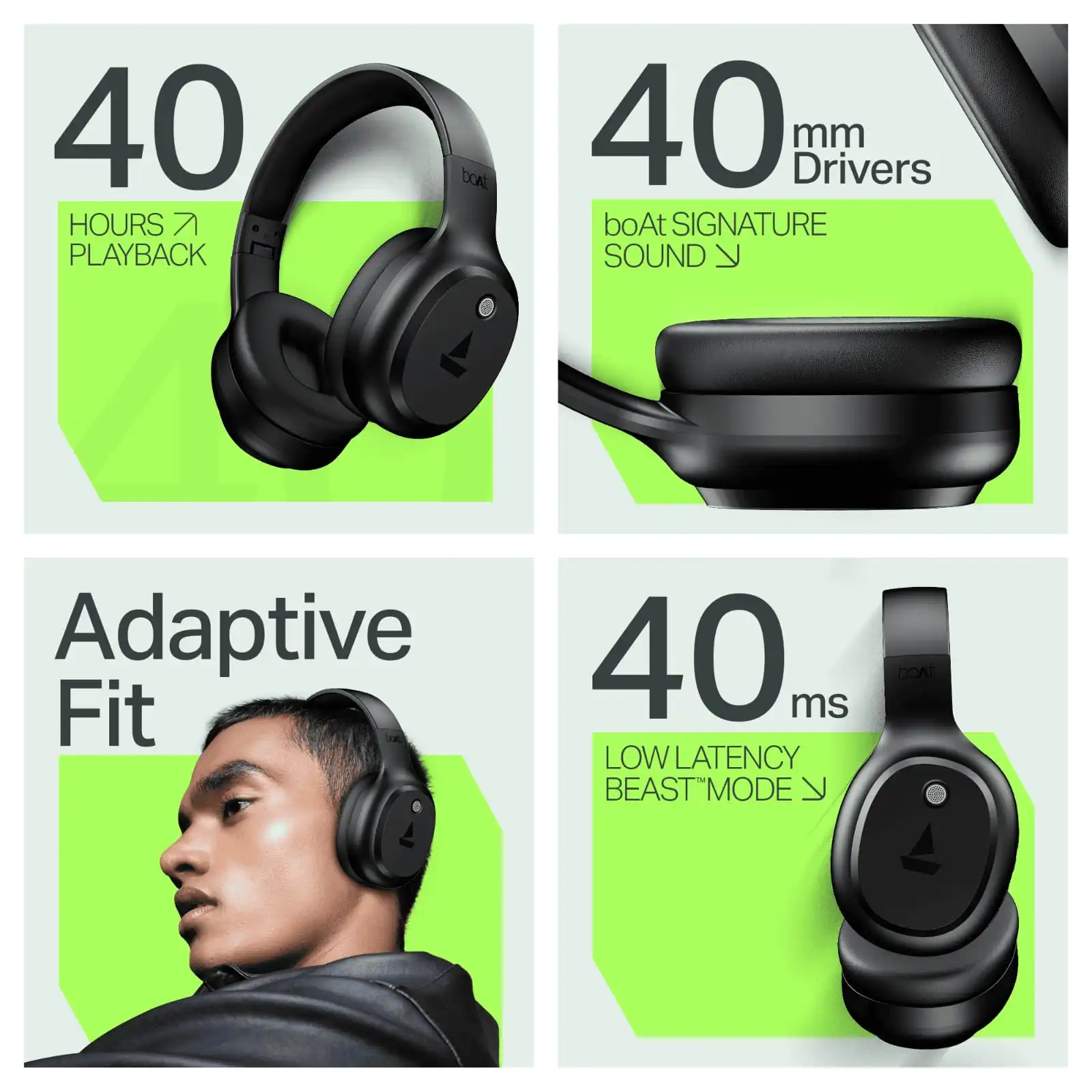 boAt Rockerz 421  HeadfoneWireless Headphones with 40mm Drivers, BEAST™ Mode, ENx™ Tech & 60H Playback products/boat-rockerz-421-wireless-headphones