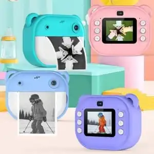 Disital Photo Camera Printer Toy For Kids With Printer Feature,Gifting (pink)