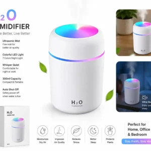 USB Colour Humidifier Night Light Creates a Soothing Ambiance.