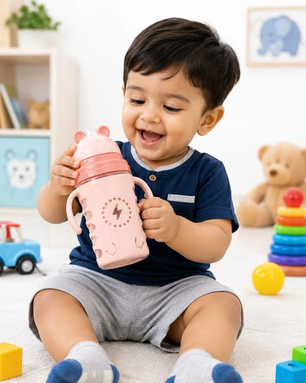 Kid-Friendly Handles specially designed for little hands,bottel
